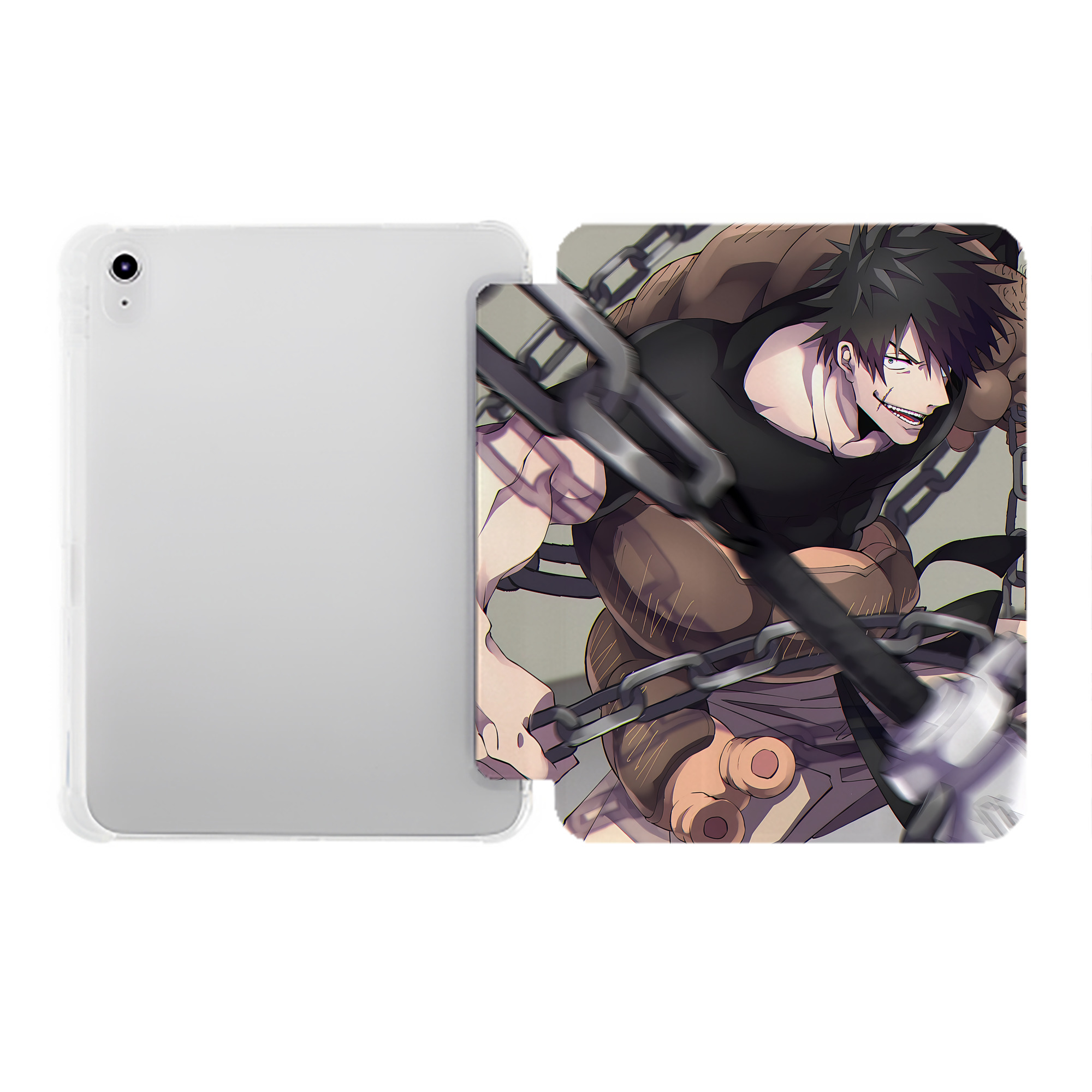 （画像用） 呪術廻戦 Jujutsu Kaisen IPad ケース ペン収納付き 三つ折りスタンド PUレザー×シリコン 対応機種9.5/10.5/10.9インチ